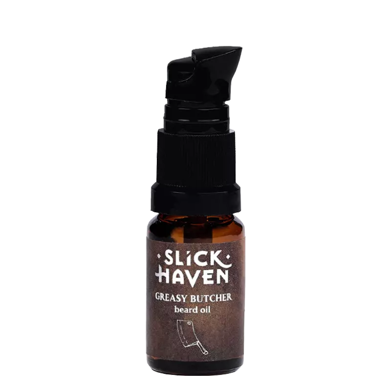 Масло для бороды Slickhaven Greasy Butcher, кожаный аромат, 10 мл