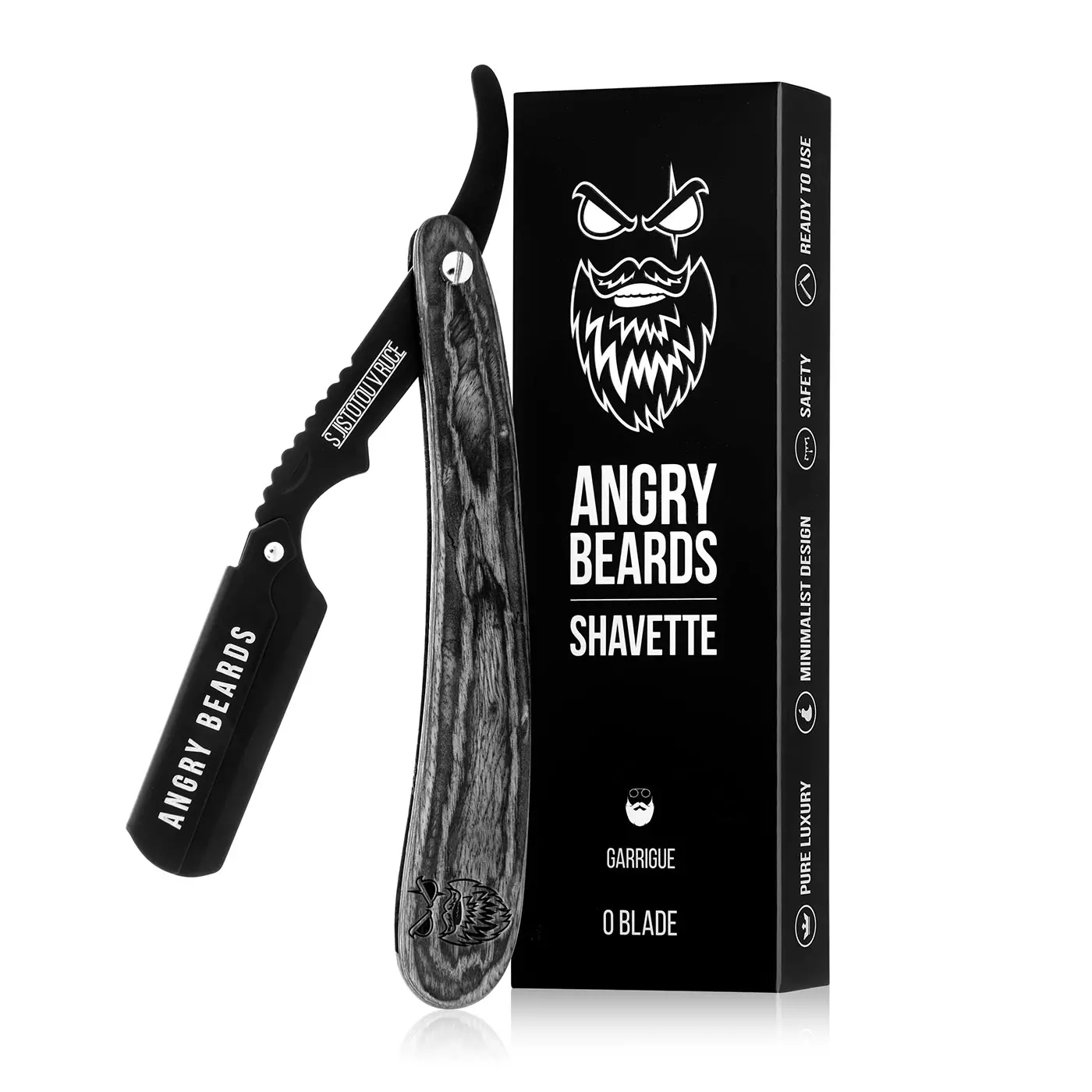 Brzytwa do golenia Shavetta Garrigue - Angry Beards - skóra
