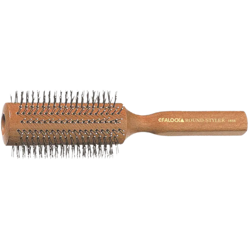 Щётка круглая Efalock Quiff Roller, деревянная, диаметр 36–56 мм, для укладки и сушки