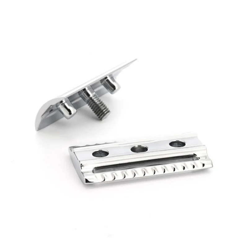 Сменная головка Muhle R89 для Т-образной бритвы, закрытый гребень, хромированная латунь