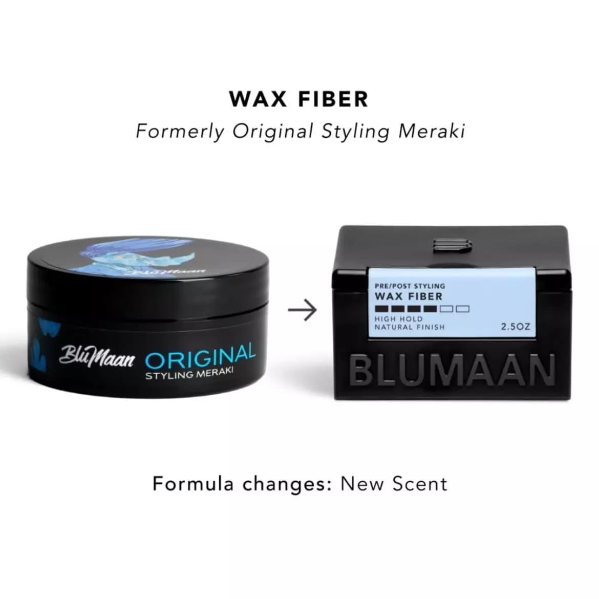 Помада для волос BluMaan Wax Fiber кремовая, сильной фиксации, 74 г