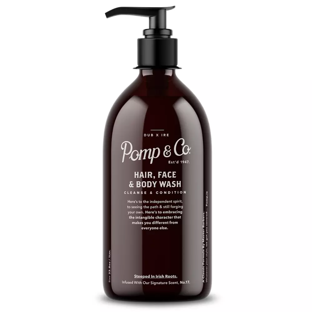 Шампунь и гель для душа Pomp & Co. Hair, Face & Body Wash 3 в 1, для мужчин, 1000 мл
