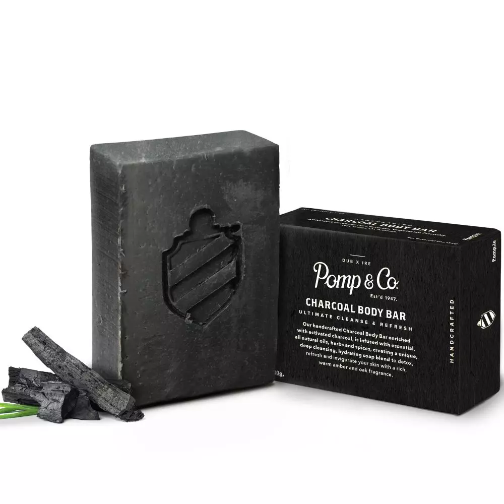 Мыло Pomp & Co. Charcoal, для тела, с активированным углём, для мужчин, 120 г