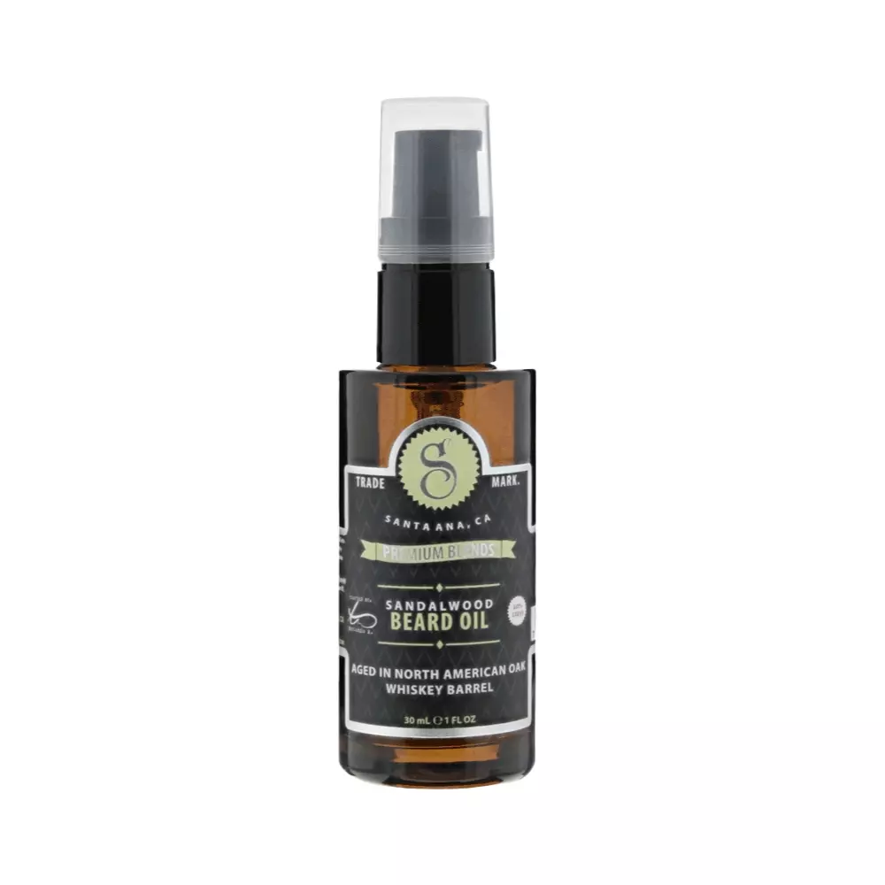 Масло для бороды Suavecito Premium Blends Sandalwood, питательное, аромат сандала, 30 мл